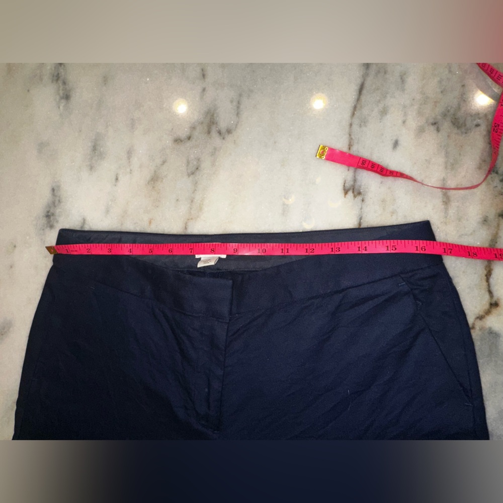 EUC J Crew Size 10 Navy Blue Ankle Cropped Dress Casual Pants‎ - Picture 10 of 13